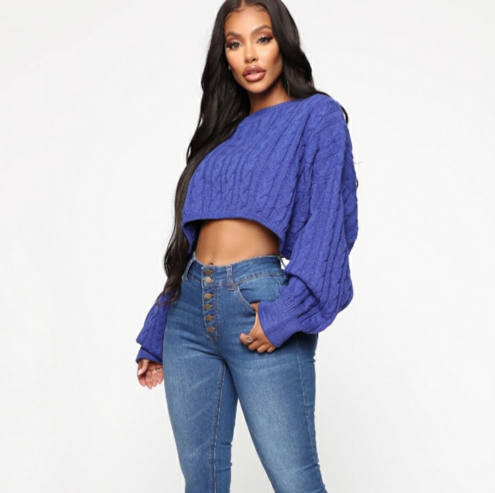 Meet me half way crop sweater